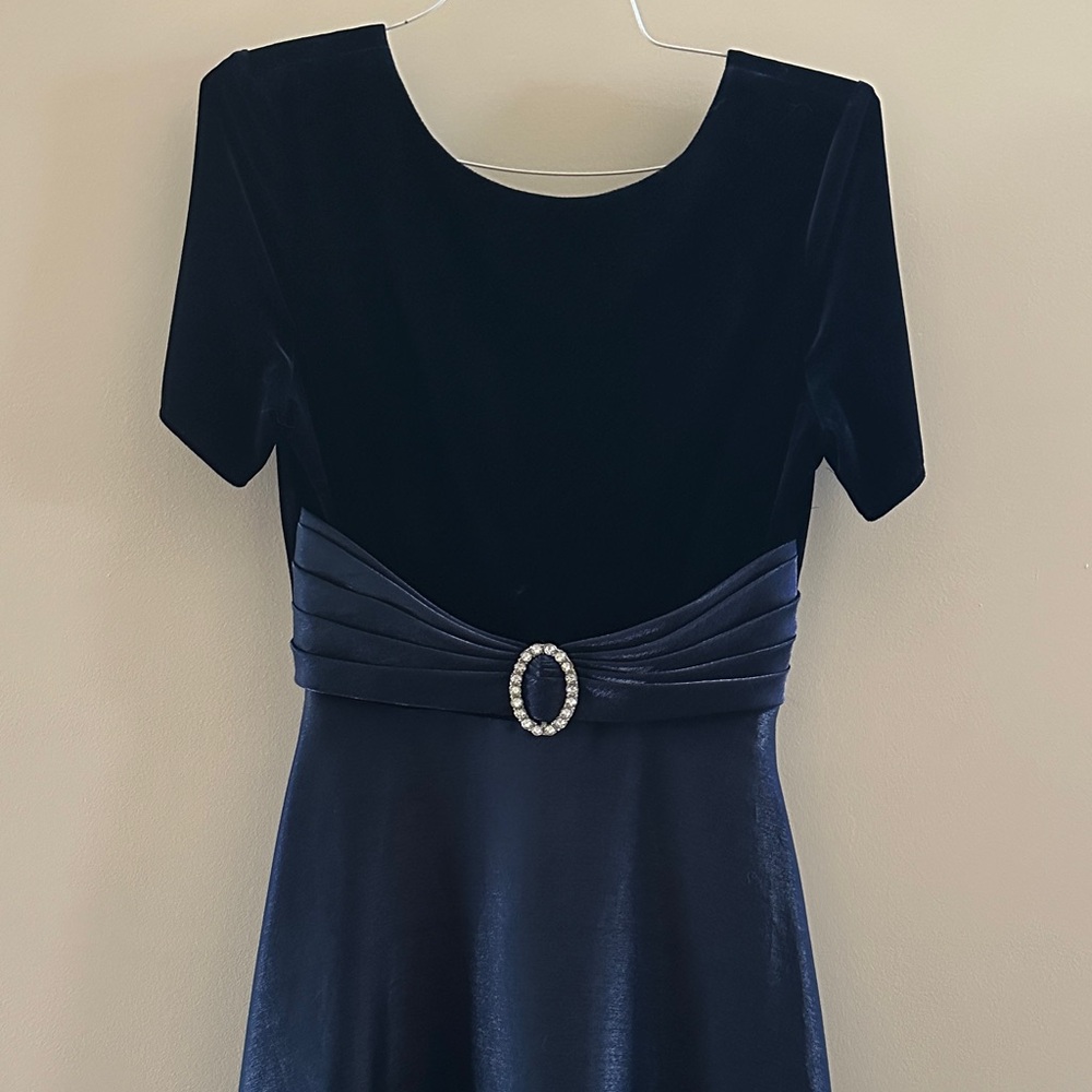 Rhapsody Black Midi Dress with Embellished Waist